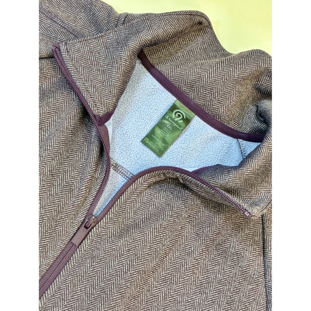 Champion Women's XXL Full Zip‎ Jacket Herringbone Purple Athletic Wear - Picture 3 of 10